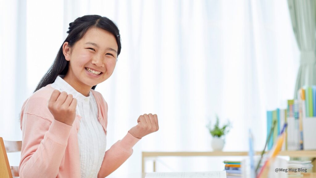 やる気を出している女の子